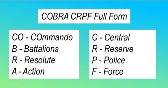 COBRA CRPF Full Form 