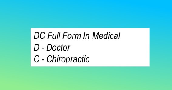 DC Full Form In Medical 