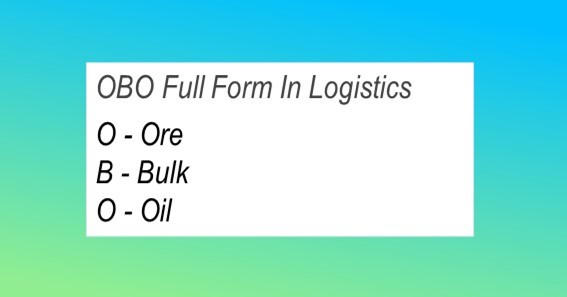 OBO Full Form In Logistics 