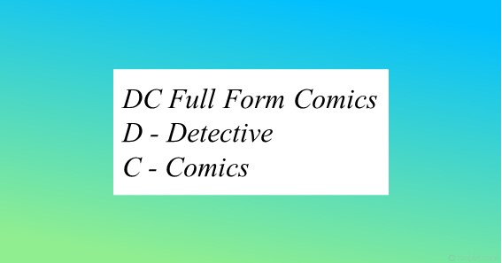 DC Full Form Comics 
