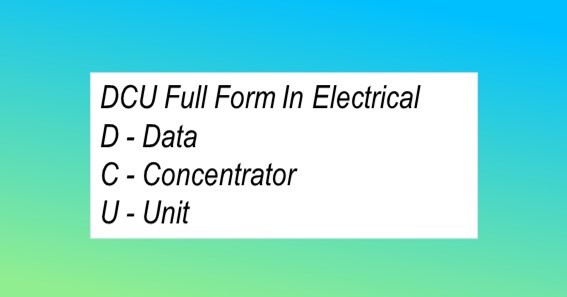 DCU Full Form In Electrical 