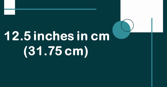 12.5 inches in cm (31.75 cm) 