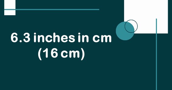 6.3 inches in cm (16 cm)