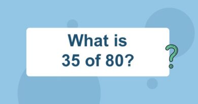 What is 35 of 80?